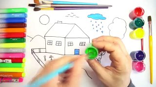 Renkleri Öğreniyorum | Ev Boyama Şeker ve Ayıcık ( Oyun Hamuru Evi )