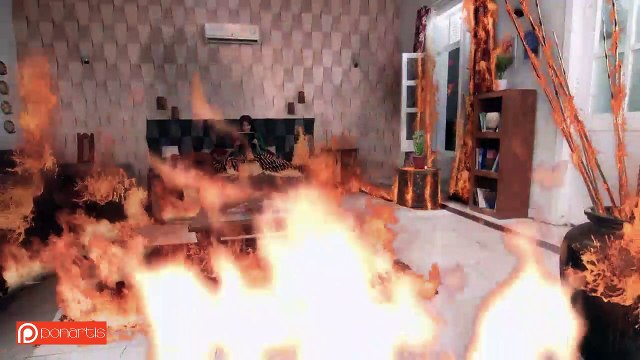 Krishna xông vào biển lửa cứu Gopi