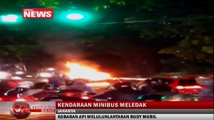Diduga Konsleting Listrik, Kendaraan Minibus Meledak