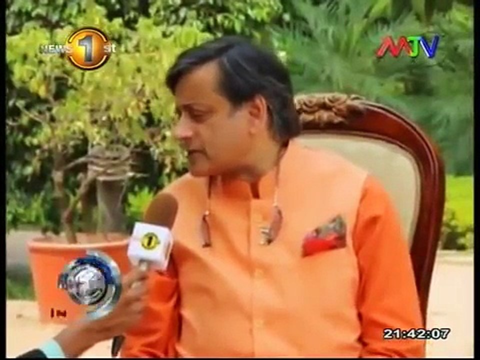 Dr. Shashi Tharoor's interview with Maharaja TV, Sri Lanka