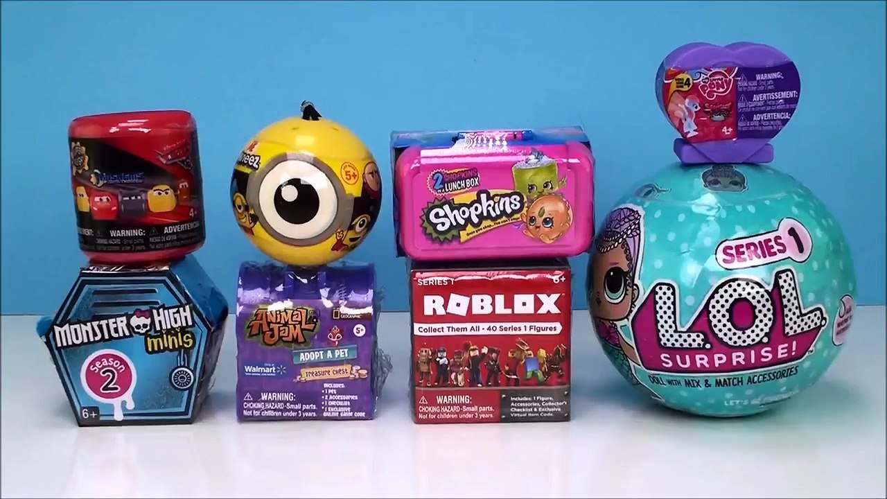 LOL Surprise Dolls Minions Mineez Animal Jam Shopkins Monster High Season 2 Minis Cars 3 Mashem