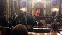 Els diputats de Ciutadans i el PSC abandonen el ple del parlament