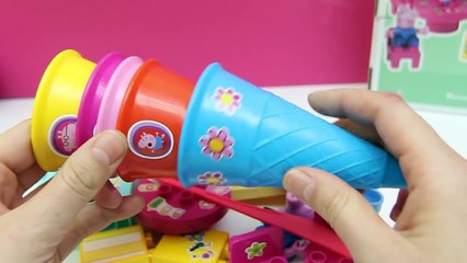 Descargar video: Peppa Pig Ice Cream Parlor Building Toys Play Doh Rainbow Ice Cream DIY La Heladería de Peppa Pig