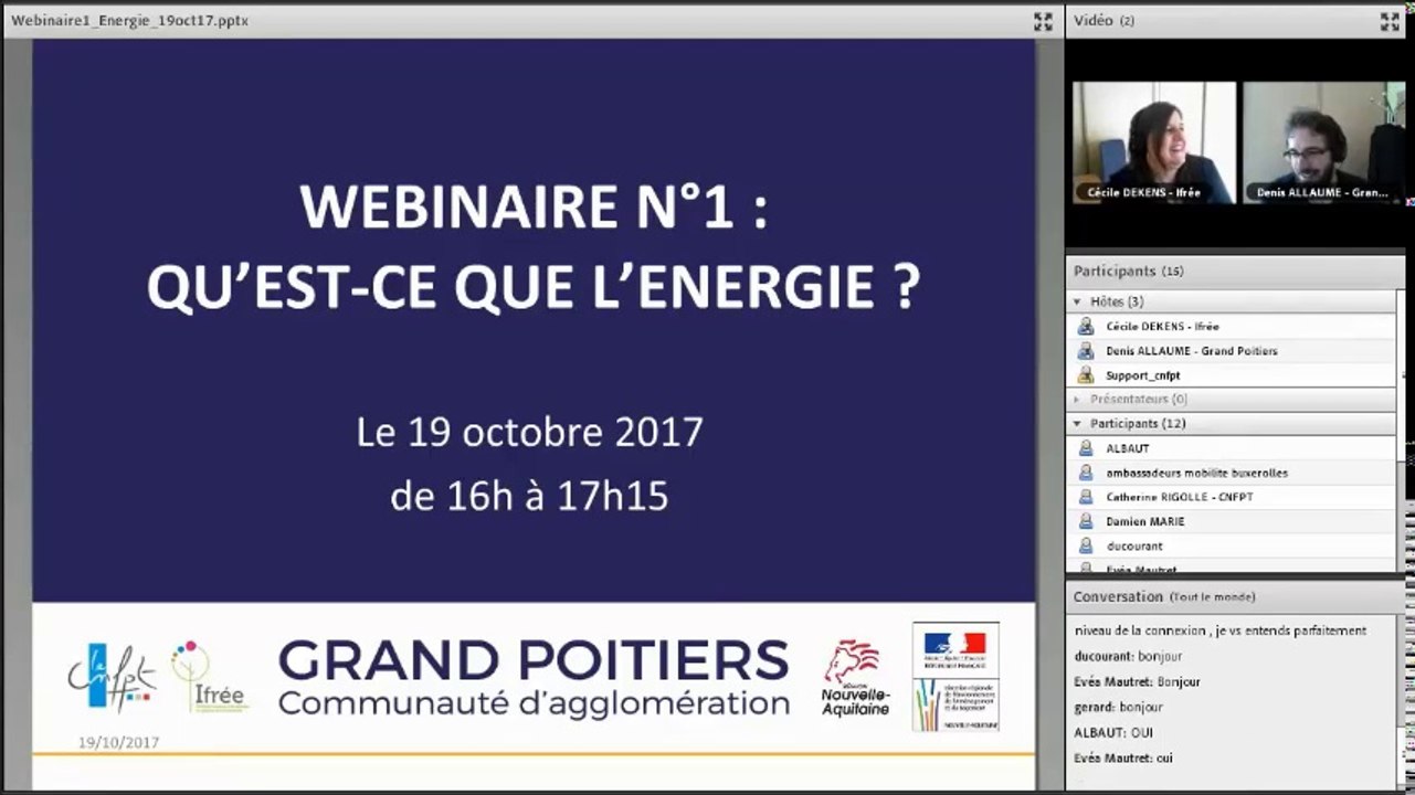 Webinaire - Qu'est-ce que l'énergie ? - Ifrée - CNFPT (1ère partie)
