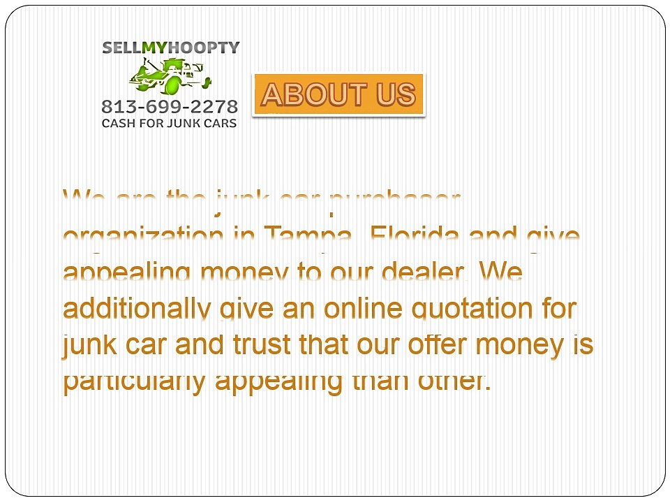 Cash for Junk Cars Tampa - SellmyHoopty