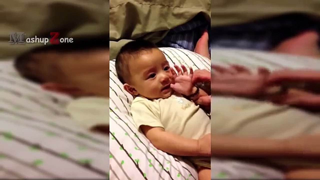 Funny Babies Crying At Mom And Dad Saying Meow...