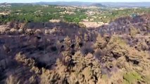 Çanakkale’de Yanan Orman Alanları İlk Kez Drone İle Görüntülendi