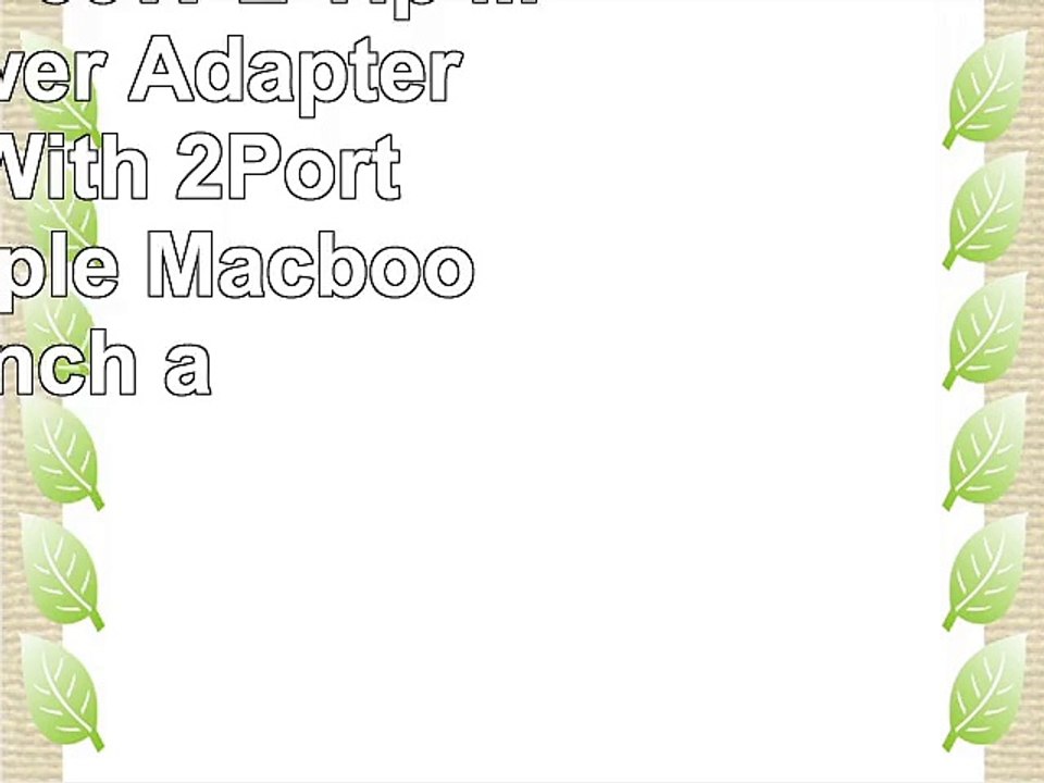 WEGEWANG 60W L Tip Magsafe Power Adapter Charger With 2Port USB for Apple Macbook 13inch