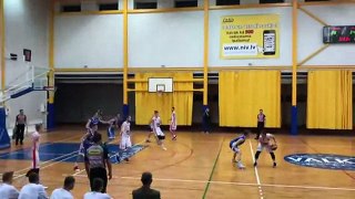 Buzzer beater from downtown in Latvia