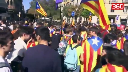 Protestat ne Katalune per shpalljen e pavaresise (360video)