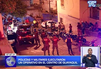 Policías y militares ejecutaron un operativo en el centro de Guayaquil