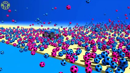 Learn Colors With a Lot of 3D Soccer Balls For Kids Children Babies