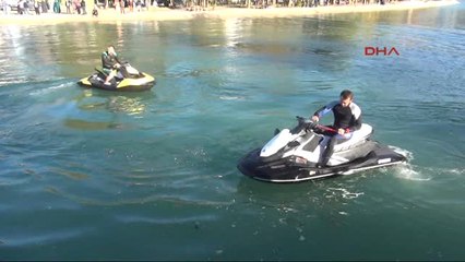 Tokat Yeşilırmak'ta Jet Ski Gösterisi