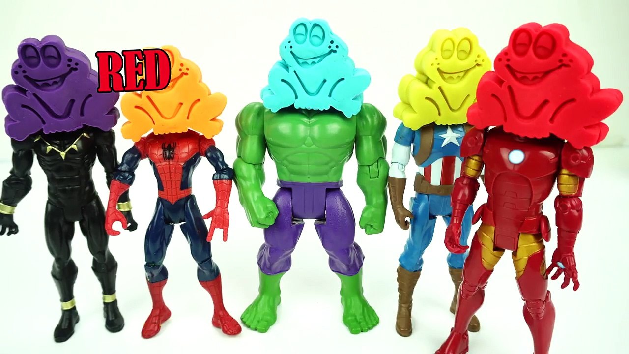 Play Doh Frog Superhero Learning Colors for Children Body Paint Finger Family Nursery Rhymes Compila