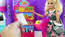 Barbie Shopping Pink Bed Morning Routine Barbie Doll Grocery Store Supermarketباربى تتسوق