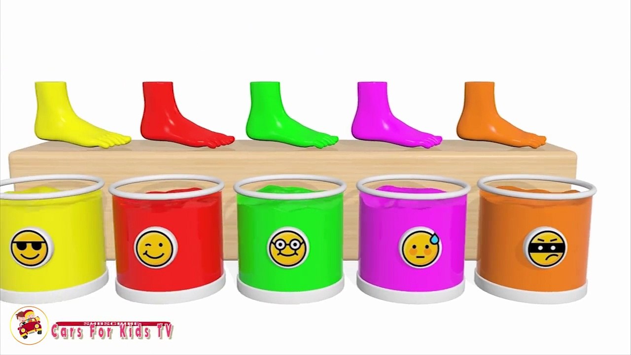 Learn Colors With Foot Painting Finger Family Nursery Rhymes Surprise