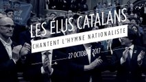 Les élus catalans chantent l'hymne nationaliste