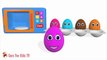 Learn Colors With Surprise Eggs Microwave Oven Jelly Ice Cream - Colours Microwave Oven for Kids