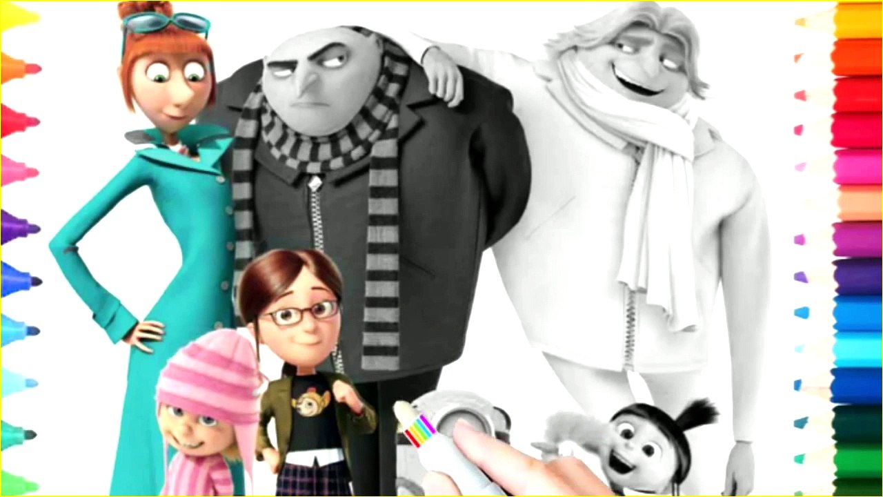 Illumination Despicable Me 3 Coloring Book Pages Video for Kids