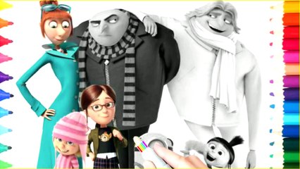 Illumination Despicable Me 3 Coloring Book Pages Video for Kids