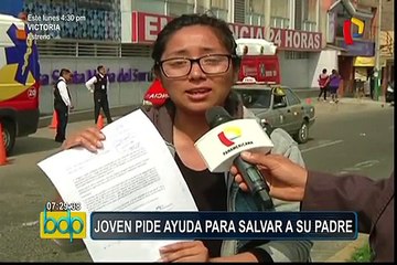 Joven pide ayuda para que su padre enfermo sea atendido