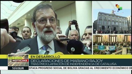 Rajoy: Gobierno español recuperará legalidad en Cataluña