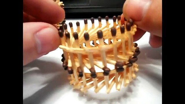 Самое маленькое колесо из спичек без клея (Подробный видео урок + шаблон)