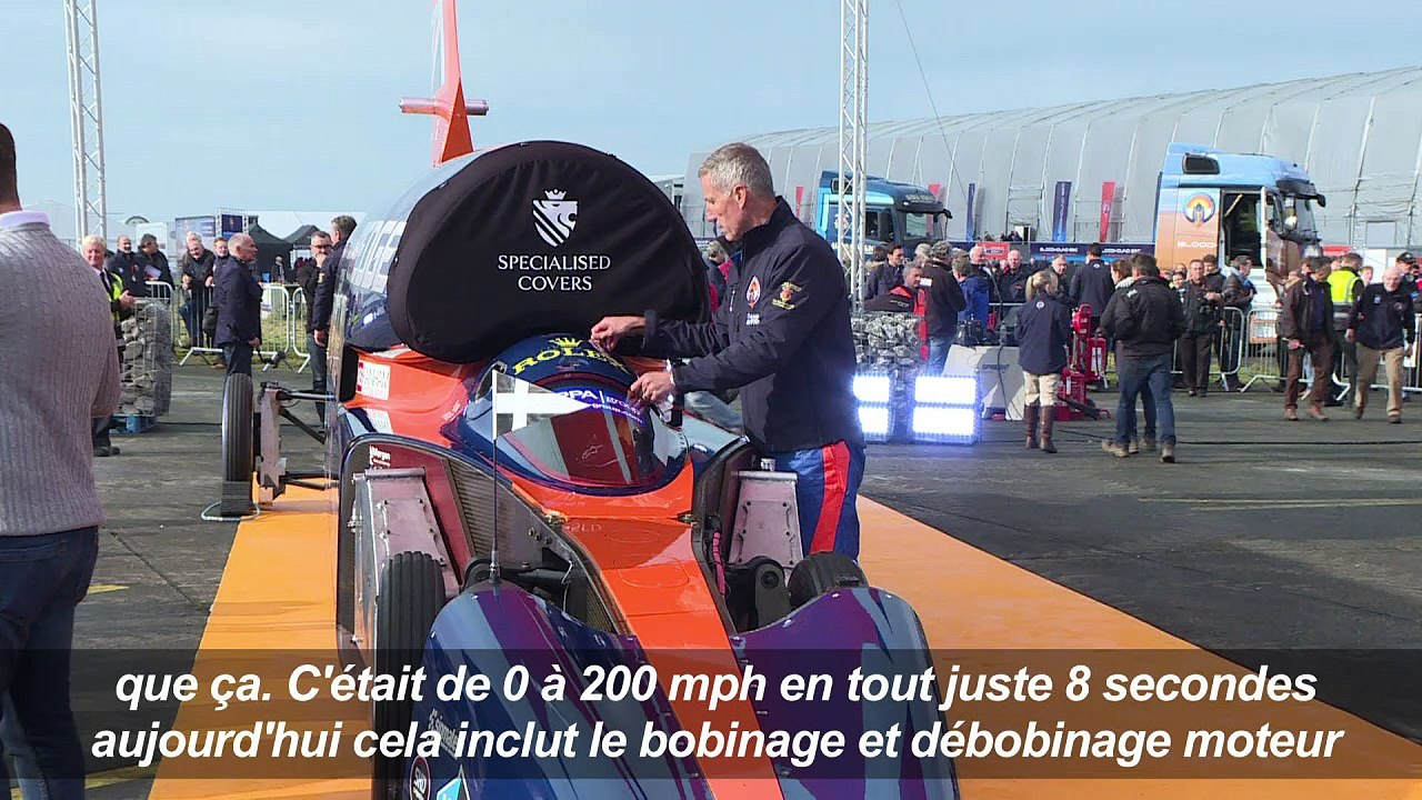 Record du monde: essais de la voiture supersonique Bloodhound