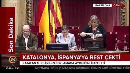 Katalan Meclisi gizli oylama ile İspanya'ya karşı ayrılığını ilan etti