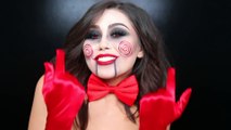 SEXY JIGSAW HALLOWEEN MAKEUP TUTORIAL _ Roxette Arisa