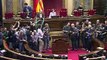 The moment Catalan parliament declares independence from Spain