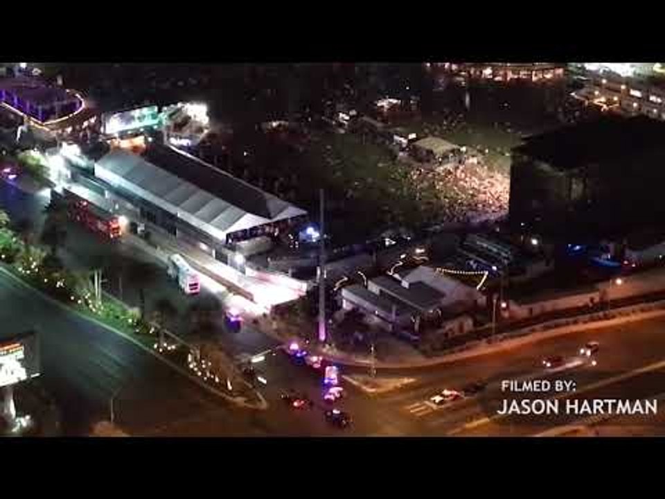 Footage Shows Scene of Las Vegas Shooting from High Floor of Mandalay Bay