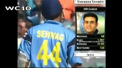 Virender Sehwag Left Hand Batting | VS Australia FULL INNINGS | World Cup