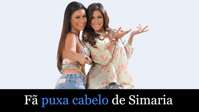 Fã puxa cabelo de Simaria e a reacção das Coleguinhas Simone e Simaria é muito legal