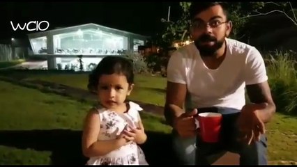 Virat Kohli with enjoying with cute  Ziva Dhoni