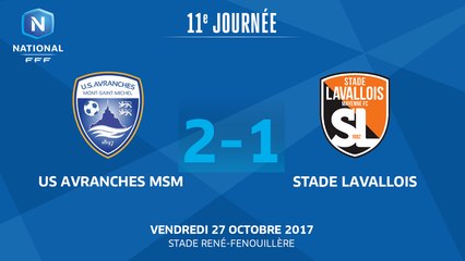 J11 : US Avranches - Stade Lavallois (2-1), le résumé