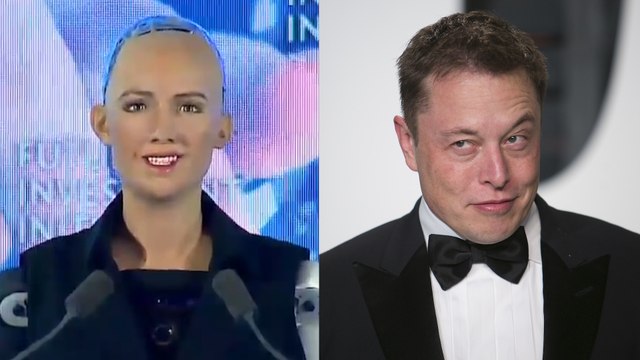 After getting shade from a robot, Elon Musk fires back