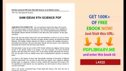 Xam Ideas 9th Science