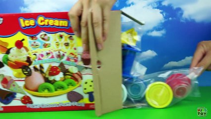 Fruit ice-cream cone mold of Doh. Set for children. Fun entertainment like Play Doh-VRS8WOQRI4g