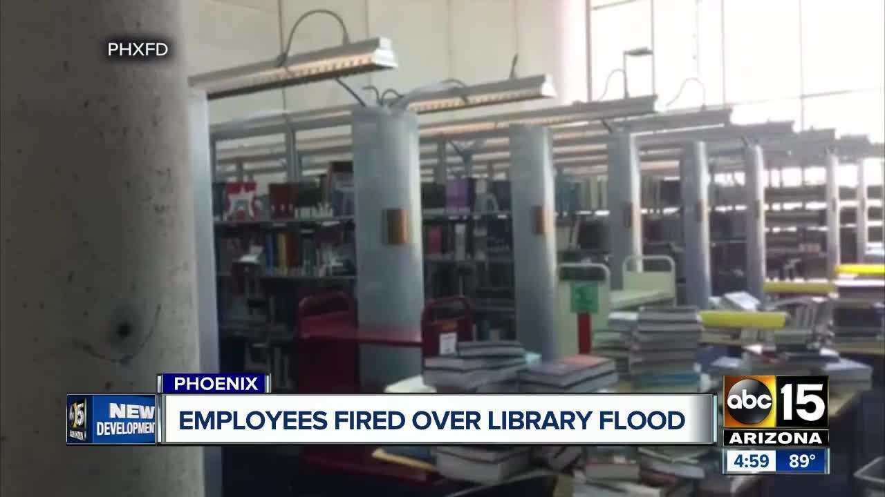 Employees fired over library flood