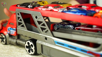 Hot Weels Transporter truck for kids and there are a lot of small cars TOY Nick Turbo-Nbj_-rRMGq8