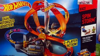 Hot Wheels. BIG RACE SPIN STORM. Dual Motorized Booster. Toys for boys. Video for children-Wbd2y-Vwsus