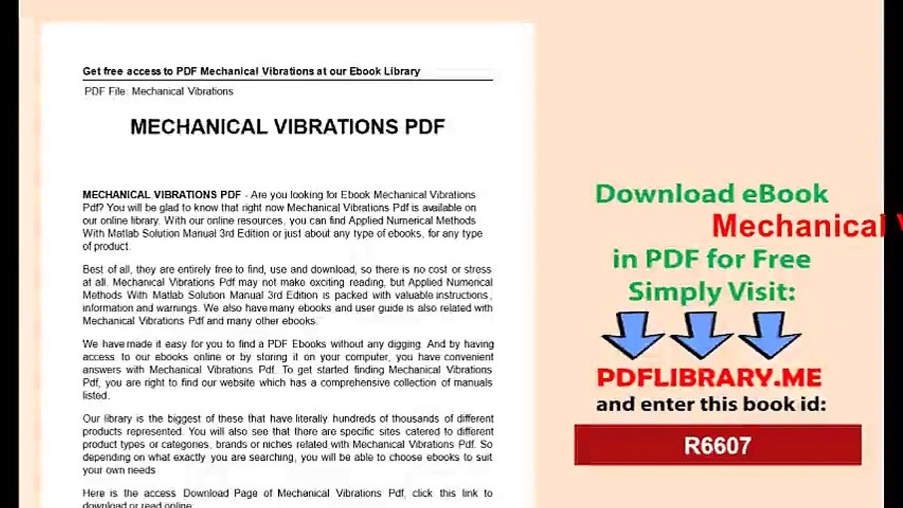 Mechanical Vibrations