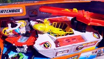 Matchbox Mission Marine Rescue Ship with Car and bathyscaphe Play Set unboxing We are played in pool-D-laEJusxJQ