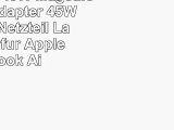 WEGEWANG 45W Magsafe 2 Power Adapter 45W Magsafe Netzteil Ladegerät T für Apple MacBook