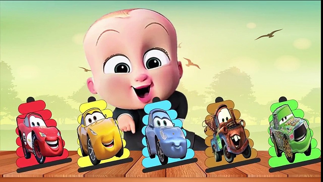 Bad kid Steals Stacking Disney Cars 3 Ring Toy Lightning McQueen , Learn colors with Baby Songs