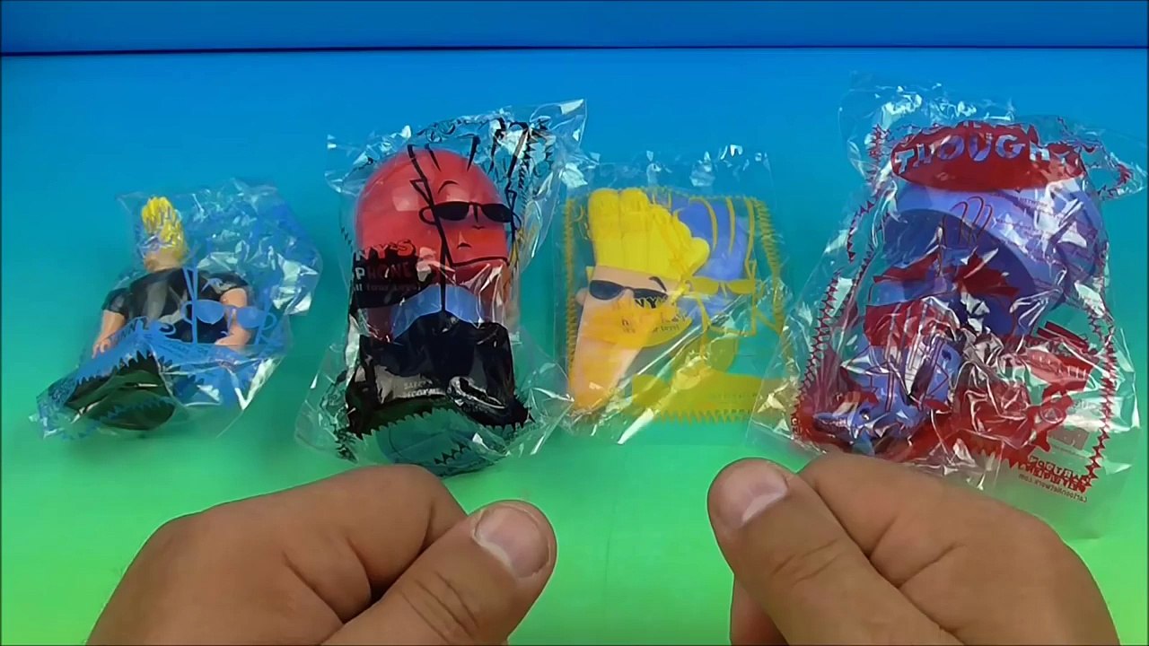2001 CARTOON NETWORK JOHNNY BRAVO SET OF 4 SUBWAY KIDS MEAL TOYS VIDEO REVIEW by FFTR-i6LgiT7wZbc