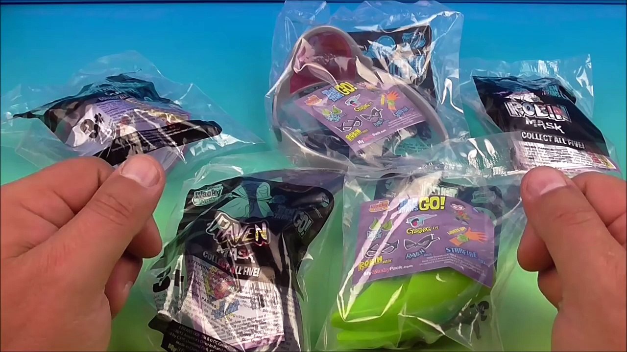 2015 TEEN TITANS GO! SET OF 5 SONIC DRIVE IN KIDS MEAL TOYS VIDEO REVIEW by FASTFOODTOYREVIEWS-_1OaIDBmoAs