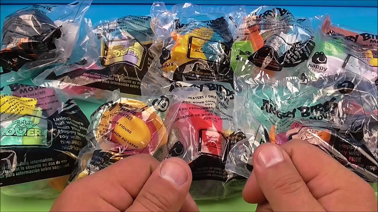 2016 THE ANGRY BIRDS SET OF 10 McDONALDS HAPPY MEAL MOVIE TOYS VIDEO REVIEW by FASTFOODTOYREVIEWS-tc4RfZqYjuM