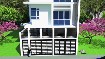 Architecture: Narrow 4-Storey Residential Building